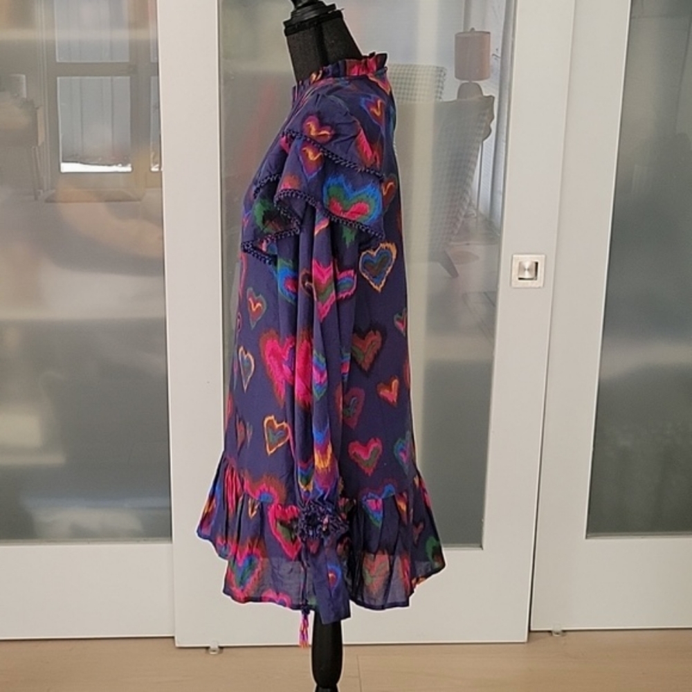 FARM Rio Multicolor Heart Print Mini Dress - Picture 4 of 13